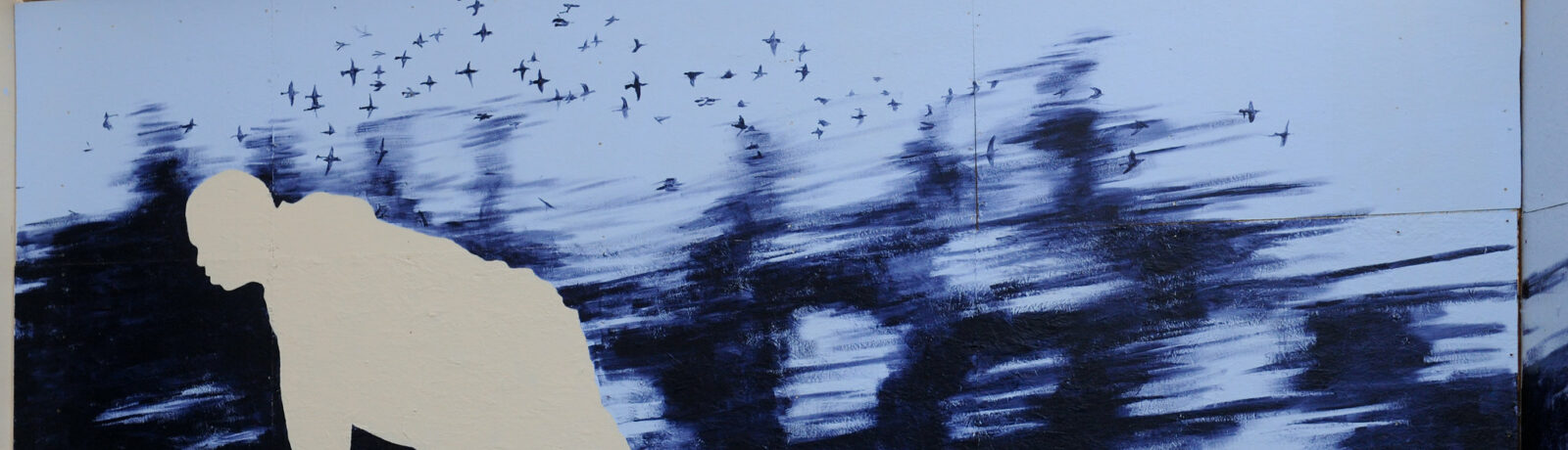 The artwork "Mare Nostrum" by Torunn Skjelland and Vigdis Fjellheim. Curated by Kulturbyrået Mesén for the Nobel Peace Center and Statsbygg, 2015. Photo: Mesén
