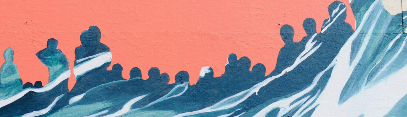 The artwork "Mare Nostrum" by Torunn Skjelland and Vigdis Fjellheim. Curated by Kulturbyrået Mesén for the Nobel Peace Center and Statsbygg, 2015. Photo: Mesén